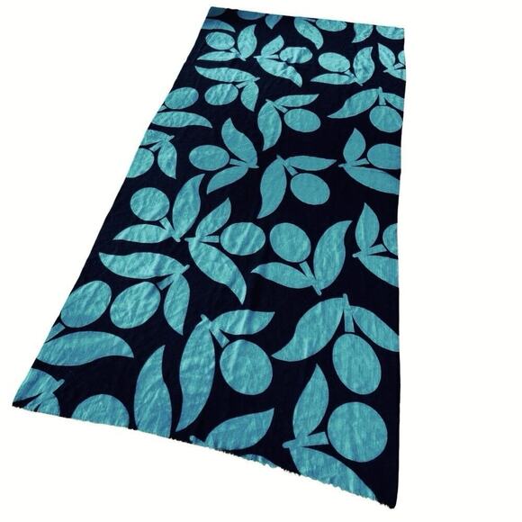 Lovat & Green Extra Large Hand Dyed Soft Three Season Wool Scarf Wrap Blue Leaf - Picture 2 of 5